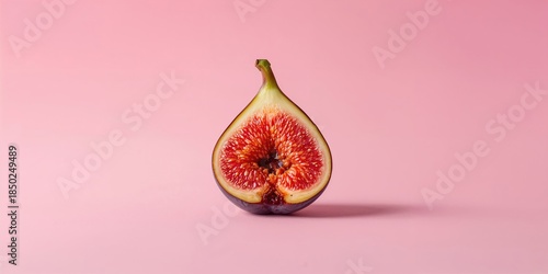 Unripe fig displayed on pin...