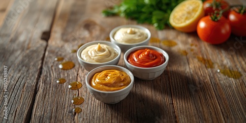 Collection of classic sauce...