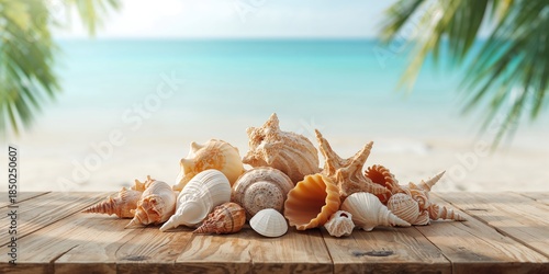 Collection of seashells inc...