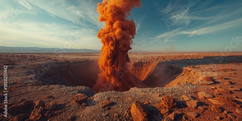 Surface with mud volcanoes ...