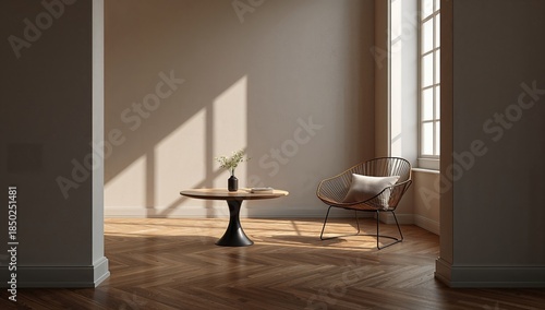 Modern library interior fea...