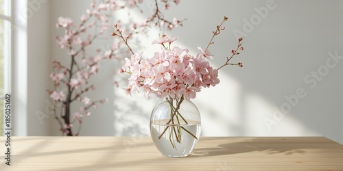 Vase filled with spring blo...