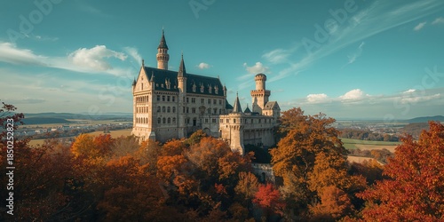 Castle in autumn day, weath...