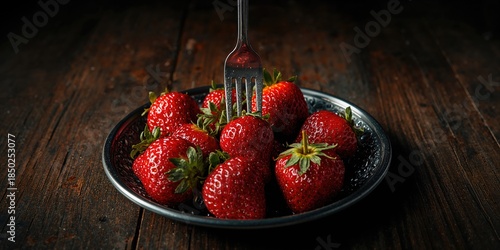 Organic garden strawberries...
