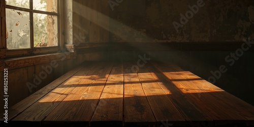 Wooden rustic table with vi...