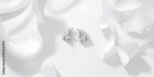 Artificial silver earrings ...