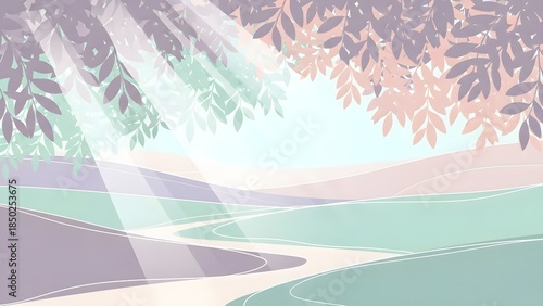 Fototapeta Naklejka Na Ścianę i Meble -  winter landscape with snow