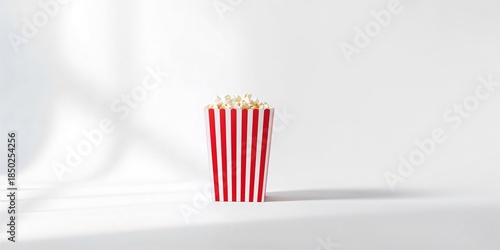 Empty popcorn box on a whit...