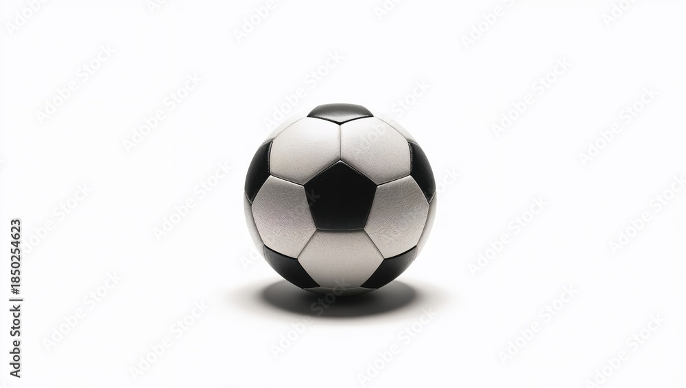 Fototapeta premium Close-up of a football on the grass, highlighting field conditions and game readiness, sports equipment maintenance