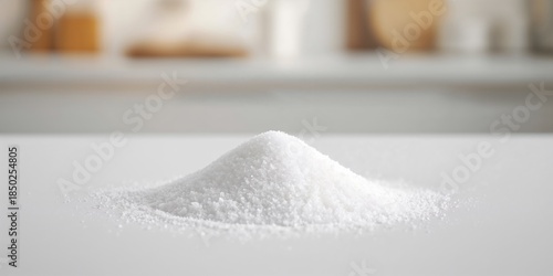White sugar placed on a tab...