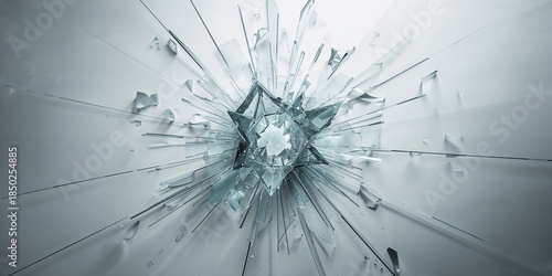 Shattered glass pieces arra...