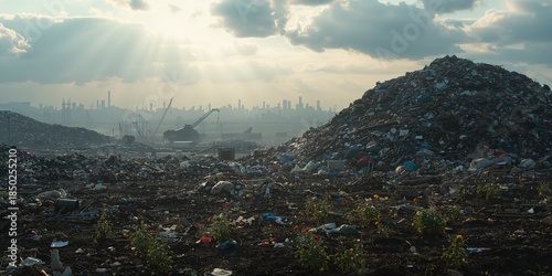 Waste disposal site filled ...