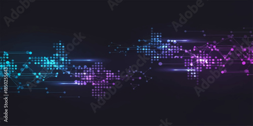 Abstract digital data connection technology background