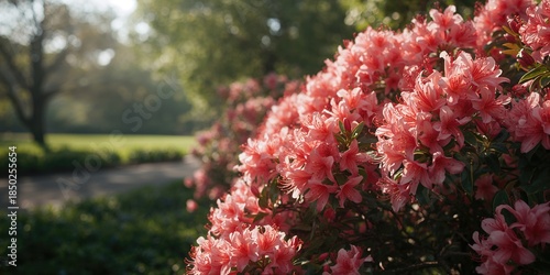 Rhododendron in full bloom,...