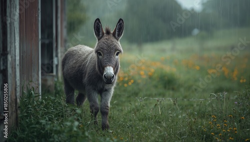 Moist donkey navigating a c...