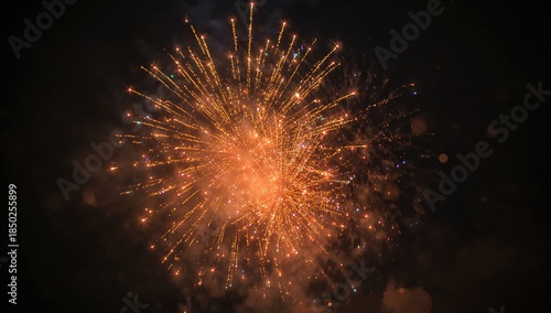 Colorful fireworks lighting...