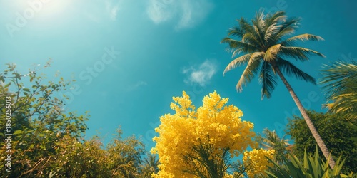 Yellow elder flowers with a...