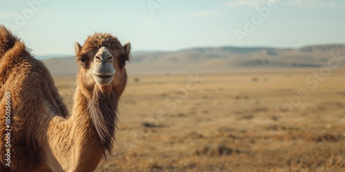 Camel posed in the open Mon...