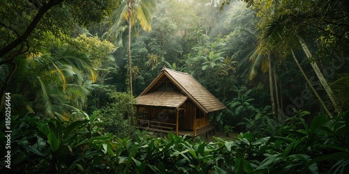 Tropical rainforest bungalo...
