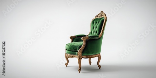 Green vintage armchair with...