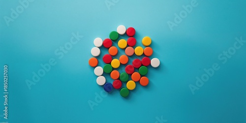 Colorful plastic bottle cap...