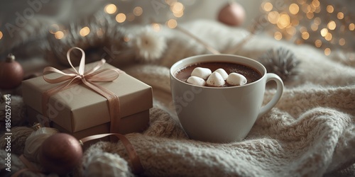 A cup of hot chocolate with...