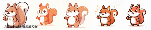 cute squirrel vector giving thumbs up