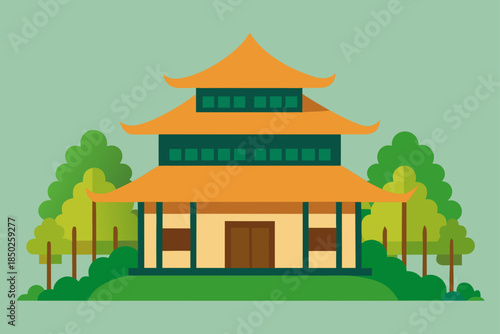 Clean Lines Asian-Inspired Bamboo Eco-Resort Building - Sustainable Architecture and Tropical Hospitality