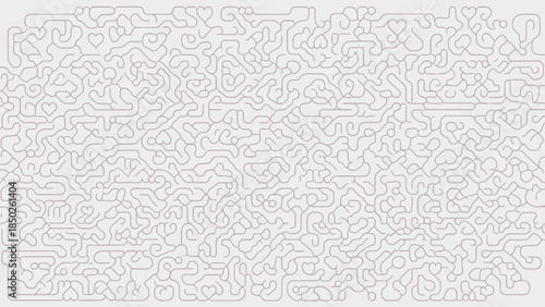 Intricate heart shaped circuit board design on white