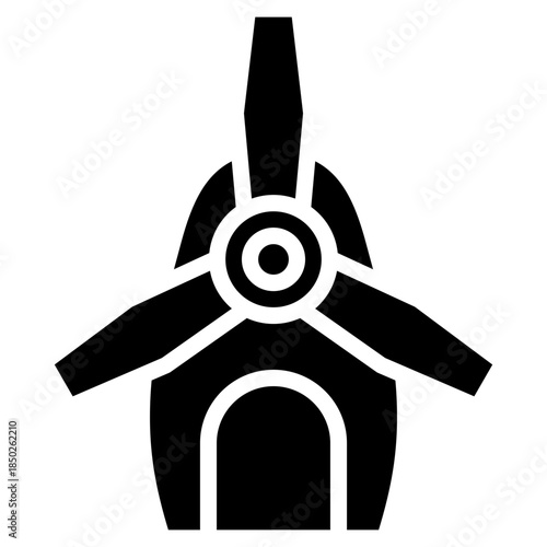 Wind Turbine  Icon Element For Design