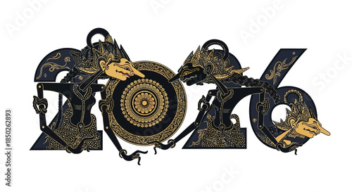 Intricate Shadow Puppets Form the Number 2016.