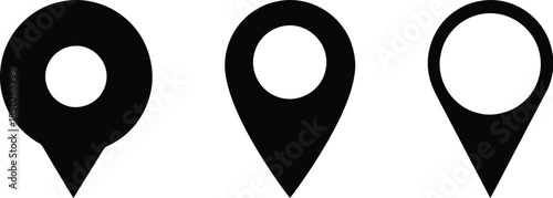 Map pin icon set. location pin place marker. Location icon. Map marker pointer icon set. GPS location symbol collection. Modern map markers. Vector illustration !