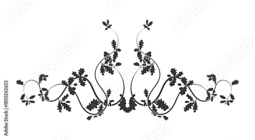 Oak tree branch weaving pattern for printing news