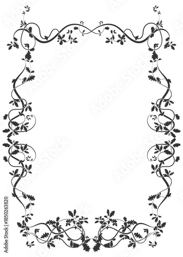 Oak tree branch weaving pattern for diploma frame