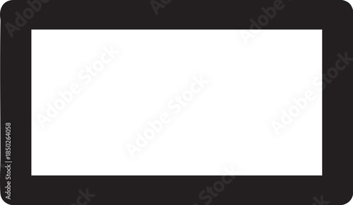 Wall Mounted Smart Control Panel Touch Screen Interface Silhouettes isolated on white background