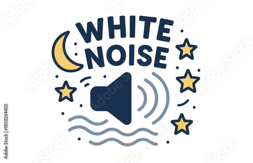 White noise sound with moon and stars