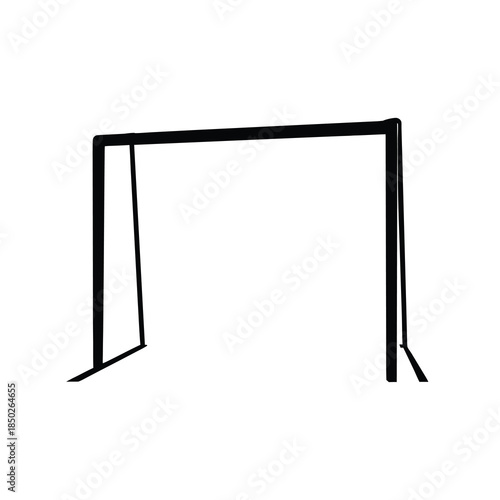 Simple football goal silhouette icon. soccer goal vector illustration on white background design