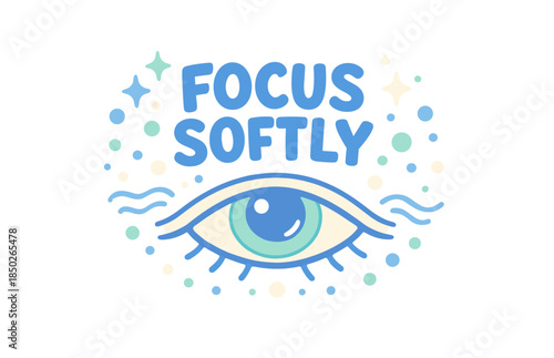 Focus softly design with eye and soothing colors