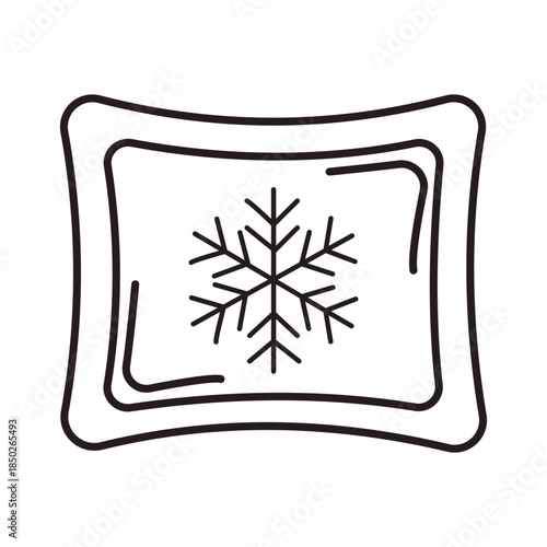 Frozen cold storage icon vector simple snowflake symbol for refrigeration temperature indicator fresh food preservation