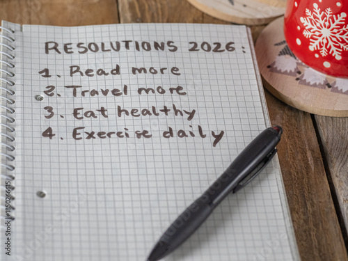 Notebook with the text in English, 