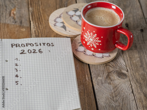 Notebook with the text in Spanish 