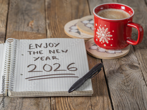 Notebook with the text in English 