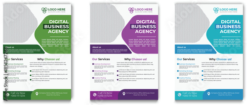 Modern business flayer template design