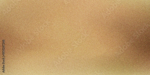 Amazing brown beige grainy gradient background banner backdrop noise texture, copy space