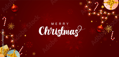 wintertime for Merry Christmas and Happy New Year seasonal greetings holiday background