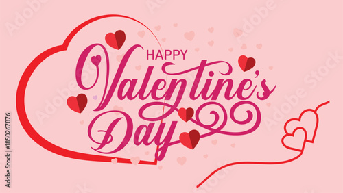 Valentine s day greeting with heart design