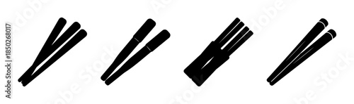 Illustration of four sets of parallel lines with varying line counts in black and white style