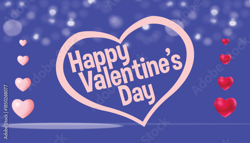 Valentine s day greeting card with heart design