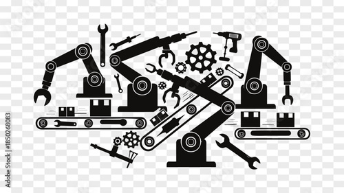 Industrial Robot Arms with Tools