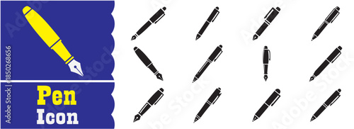 Set of Pen icon, Pen vector collection